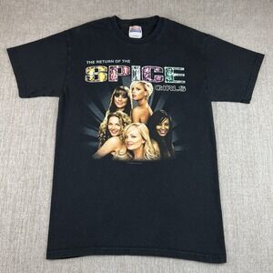 Vintage Spice Girls Shirt Men's Small Black Short Sleeve 2007-2008 Concert